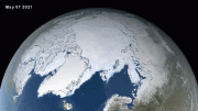 2021年北极夏季海冰范围