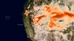 2021年加利福尼亚火灾产生的气溶胶