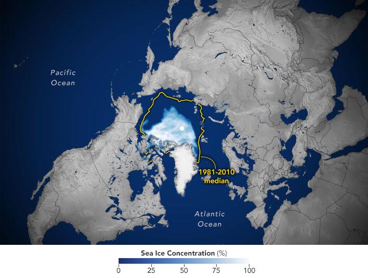 北极海冰集中9月20日注释