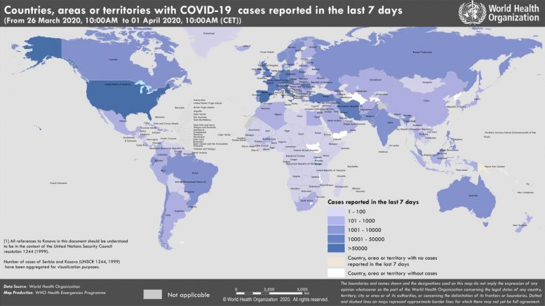 4月1日COVID2019冠状病毒疾病图