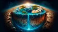 地球地下水艺术概念