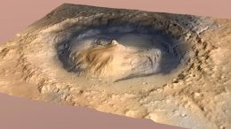 大风陨石坑，火星 - 斜视