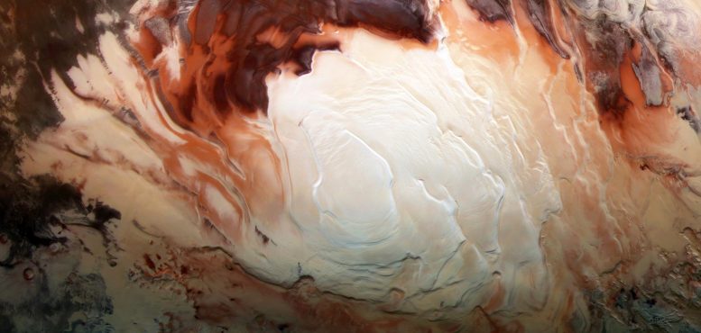 冰冠覆盖火星南极