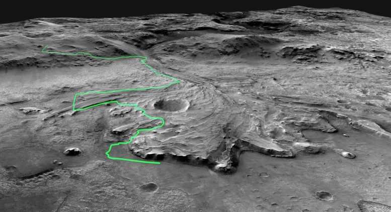 火星2020延展横跨Jezero Crater的流动站