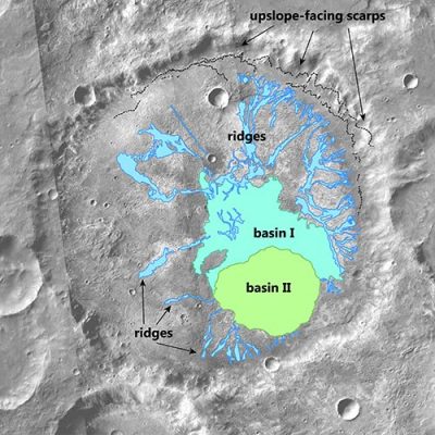 火星火山口水活动地图