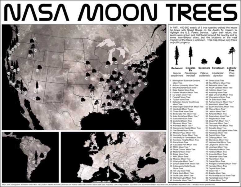 美国宇航局月球树地图