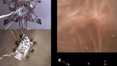美国宇航局的火星坚毅号探测器着陆