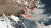美国国家海洋和大气管理局NASA卫星图像澳大利亚火灾