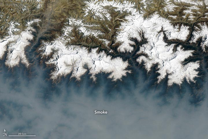 Landsat 8指出，尼泊尔于2021年4月发生火灾