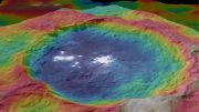 Ceres上的闭合atry火山口的新颜色编码地形图