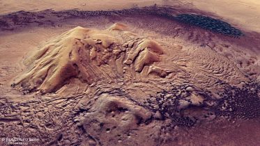 莫鲁克斯陨石坑透视图
