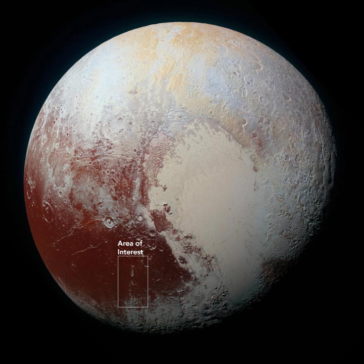Pluto冰冷的山峰