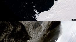 卫星图像沿西南极