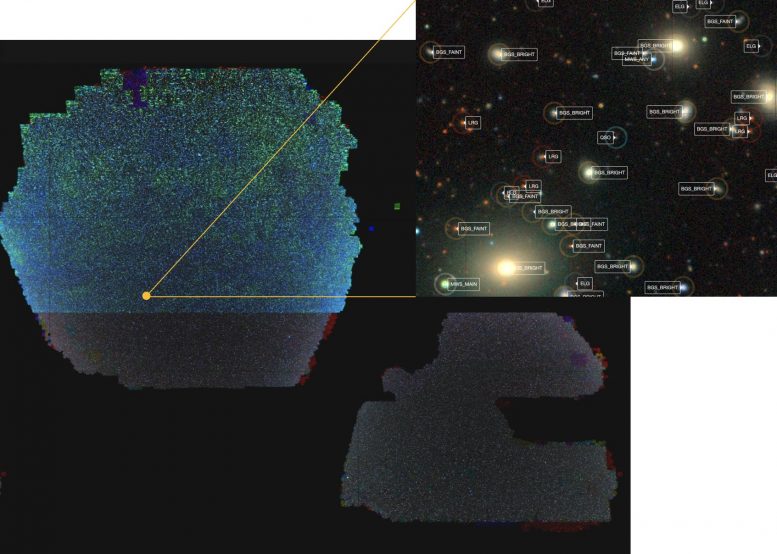 最新Desi成像数据发布的天空分布