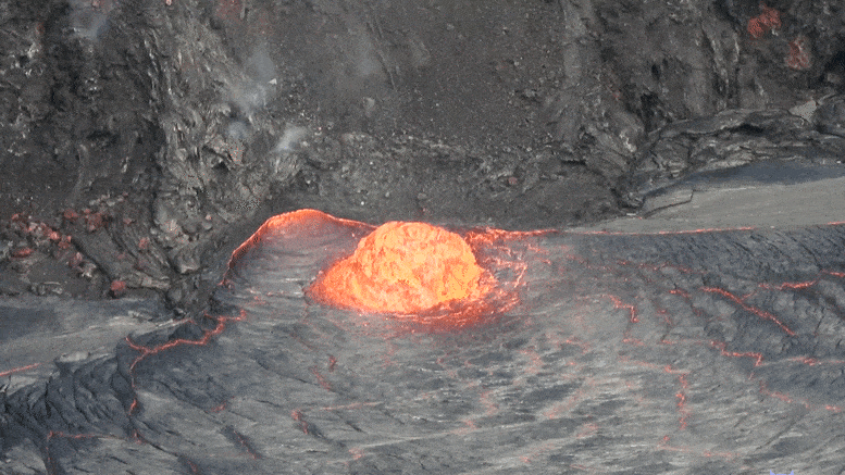 基拉韦厄火山的小圆顶喷泉