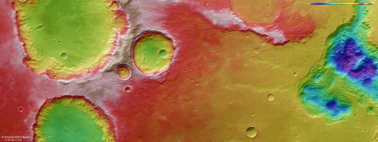 Chaotic地形地形看法在火星pyrrhae regio